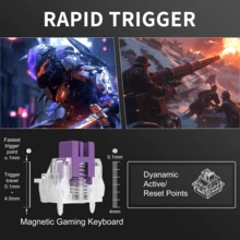 -BOX 68% Magnetic Axis Mechanical Keyboard, Hall Effect Rapid Trigger Keyboard 0.01mm RT Precision, RGB Gradient Backlight, Full Key Hot-Swappable Keyboard, Suitable For FPS Gamers & Office Typing, Desktop/Laptop/Win/MacOS - View 5