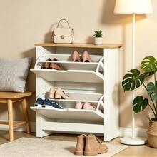 Entryway Storage Unit, Narrow Shoe Cabinet, Practical Shoe Cabinet For Bedroom (Storage Unit Only) - White - View 8