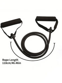 1 Piece Of Resistance Band With Handle, Strength Band, Straight Tension Rope, Fitness Pull-Up Device, Strength Training Band, Yoga Elastic Resistance Rope, Suitable For Yoga Accessories, Fitness Equipment, Fitness Supplies - Multicolor - View 8