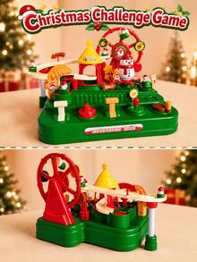 Children's Christmas Theme Adventure Track Set: Inertia Glide Car & Ferris Wheel Educational Toy, Holiday Gift For Boys And Girls - Multicolor - View 8