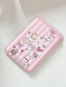 Cute Girly Sketch Style Leather Phone Card Holder Wallet For Magsafe Slim Magnetic Back Pocket Case Accessory - Multicolor - View 6