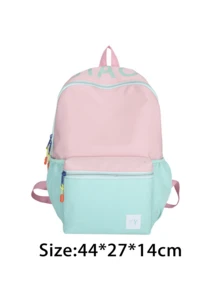 Women's Multi-Pocket Nylon Backpack, Designed For College Students; Can Hold Laptop And Books; Portable Design; Features Dedicated Laptop Compartment. - Multicolor - View 12