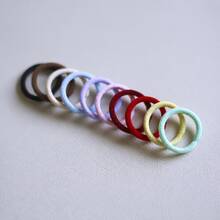 糖果色 2 指髮圈 | DIY 珠寶配件 | 適合長毛寵物，無硬物 | 10 種不同顏色套裝 - 彩色 - 查看 8