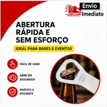 12, 6 ou 2 unidades Abridor De Garrafa Inox 304 Reforçado Profissional Para Bar Eventos E Revenda - 6 unidades - Visão 4