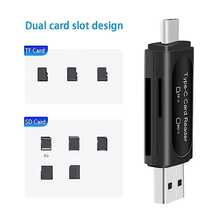 BIYETIMI Pembaca Kartu USB C, Adaptor Pembaca Kartu Type-C TF SD 2-in-1, Pembaca Kartu Memori Eksternal Portabel, Kompatibel dengan Ponsel Android, Laptop, dan Kamera - View 3