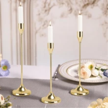 12/6/3pcs Iron Conical Candle Holder – Romantic European-Style Candlelight Dinner Decoration For Weddings, Home, Holiday Table Settings (Christmas, Easter, Thanksgiving, Halloween), Hotel Decor, Durable & Easy To Assemble (Candles Not Included) - Black - View 15