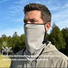 Máscara facial de protección solar para exteriores de verano unisex, alta elasticidad, ligera, cómoda, refrescante, transpirable - mascarilla - Ver 2