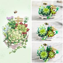 12pcs Artificial Flower Bouquet Building Blocks, Home Decor Ornament, Creative Gift For Thanksgiving, Mother's Day, Birthday, Christmas, Valentine's Day - Model - View 10