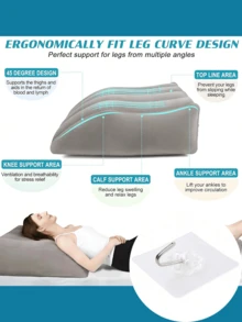 Sleek Inflatable Leg Elevation Wedge Pillows For Bed - Functional Body Pillow To Reduce Swelling Discomfort And Resting Fatigued Ankles. Multi-Functional Support Pillows For Fast Post-Operative Rehabilitation & Expectant Pregnant Women. - Multicolor - View 9