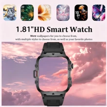 ERUN This Smartwatch Features A 1.83-Inch Screen And 180mAh Battery, Includes Pedometer, Call/Answer And Message Notification Functions, Suitable For Men And Women, Perfect For Various Occasions, An Excellent Gift Choice - View 3