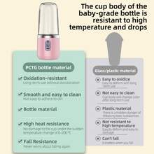 SOKANY Portable Juicer Cup/Juice Cup/Milkshake Cup, 1500mAh Lithium Battery, Dual Cup With Lid Design, 6-Blade 304 Stainless Steel, 40W High Power, 400ml Large Capacity, Suitable For Juicing/Milkshake/Crushed Ice And More - 0.5L-1L - View 12