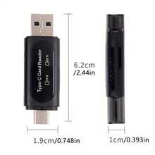 BIYETIMI Pembaca Kartu USB C, Adaptor Pembaca Kartu Type-C TF SD 2-in-1, Pembaca Kartu Memori Eksternal Portabel, Kompatibel dengan Ponsel Android, Laptop, dan Kamera - View 4