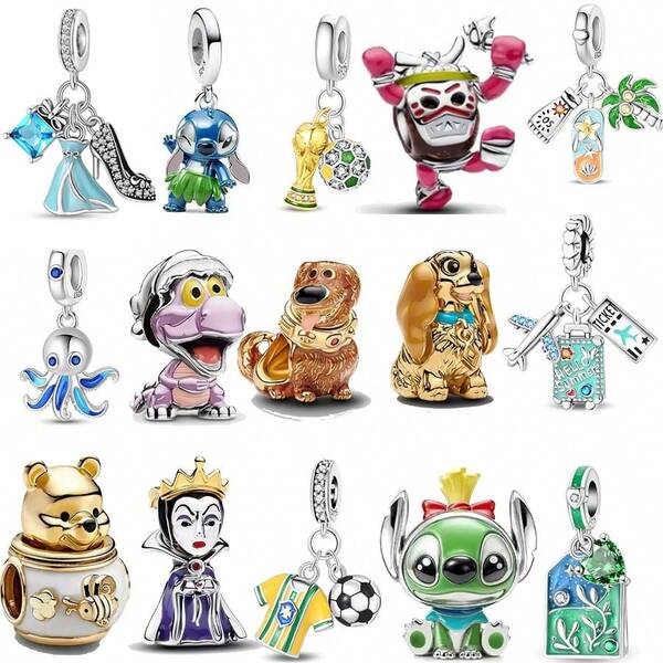 Hạt charm robot tròn bằng bạc sterling 925 bán chạy nhất, phù hợp cho vòng tay DIY nguyên bản, quà tặng trang sức thời trang cho tiệc sinh nhật nữ
