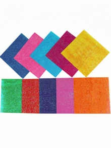 50pcs/100pcs Glitter Paper Shiny Lucky Bird Origami 3.94 X 3.94 Inch Handmade Sparkling Square Paper - Multicolor - View 9