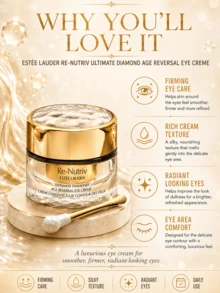 Estée Lauder 雅詩蘭黛眼霜，大容量 250ml / 中容量 75ml / 試用裝 0.5ml*10件，提拉緊緻、減少皺紋與眼袋，保養必備 - 雅詩蘭黛白金級蘊能黑鑽光璨眼霜 - 查看 8