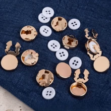 5/10pcs Metal Button Covers, Detachable Button Cover Clips, 3D Fashion Decorative Buttons, Button Fasteners With Pliers, DIY Handmade Accessories, Suitable For Dresses, Evening Gowns, Shirts - Multicolor - View 7
