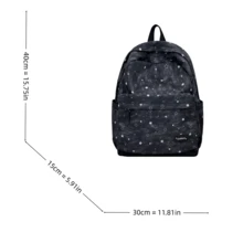 LECEY Mochila de gran capacidad con estampado de estrellas para viajes diarios - Negro - Ver 7