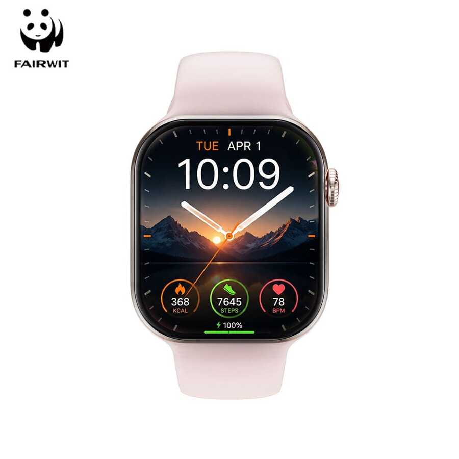PANDA 11 MINI Smart Watch, 1.85" Color AMOLED Display, 230mAh Battery, Multiple Watch Faces, IP68 Waterproof, Multi-Language Support, Compatible With Android/IOS, Phone Call, Message Notification, Sleep Tracking, Pedometer, Sports Modes, Ideal Gift For Men, Women, Friends Or Birthday - Pink - View 1