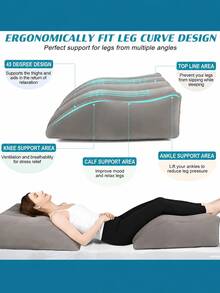 Ergonomic Leg Elevation Pillow (Relieves Swelling), Inflatable Wedge Leg Cushion (Improves Sleep Quality And Promotes Relaxation), 45-Degree Leg Support Pillow For Sleeping, Foot Care Pillow (Ideal For Those Who Sit Or Stand For Long - Multicolor - View 6