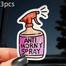 ANTI SPRAY Funny Sticker, Quirky Mood Personalized Decorative Sticker, Waterproof Vinyl Sticker - Durable Matte Surface, Self-Adhesive Bumper Sticker, Suitable For Cars, Windows, Laptops, Trucks, Water Bottles - Multi-Functional Durable Design, Car Sticker - Vinyl - View 13