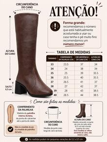 Women's High-Top Boot With Block Heel And Square Toe - Elegant - - Coffee Brown - View 4