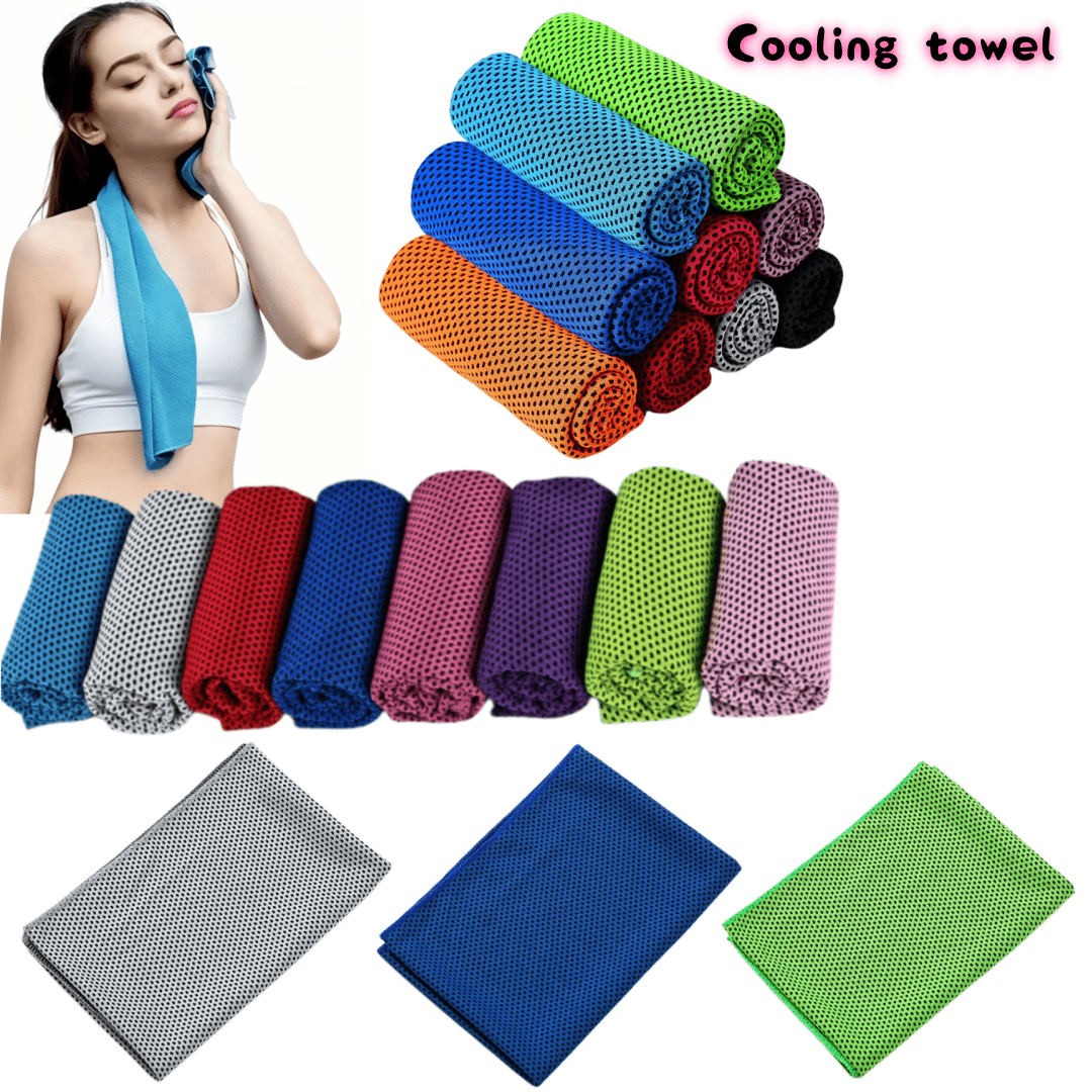 1pc Cooling Sports Towel, Quick-Dry Ice Scarf, Sweat-Absorbent Ice Silk Towel, Suitable For Camping, Fitness, Running, Etc. Camping Supplies, Fitness Accessories, Sports, Gym, Home Workout