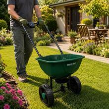 Walk-Behind Lawn & Garden Spreader, Large Capacity Seed & Fertilizer Spreader, Push Broadcast Spreader With Durable Wheels, Easy Assembly For Grass Seed, Fertilizer, Salt And Lawn Care - A - View 3