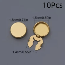 5/10pcs Metal Button Covers, Detachable Button Cover Clips, 3D Fashion Decorative Buttons, Button Fasteners With Pliers, DIY Handmade Accessories, Suitable For Dresses, Evening Gowns, Shirts - Multicolor - View 14