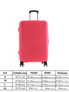 Little Elf Letter Print 18-32 Inch Durable Universal Luggage Cover, Dust-Proof And Scratch-Resistant Luggage Cover With Elastic Edge, Suitable For Flights, Honeymoon, Airport, Cruise, Business Travel, Unisex Travel Essential Accessory, Suitable For Family, Friends, Mother, Teacher, Fits Most Roller Luggage, Carry-On Bags, Trolley Bags,Back To School - Multicolor - View 11