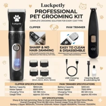 Classic Ceramic Blade Electric Pet Hair Clipper, High Speed High Power Low Noise Anti-Clogging With LCD Display, Grooming Kit For Dogs, Cats, Sheep, Horses And Other Pets - View 6