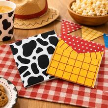 20/40/100pcs Theme Party Decorations, Birthday Party Disposable Tableware Napkins, Cowboy Theme Cocktail Napkins, Cowboy Disposable Dinner Napkins, Cartoon Movie Theme Birthday Party Supplies - View 1