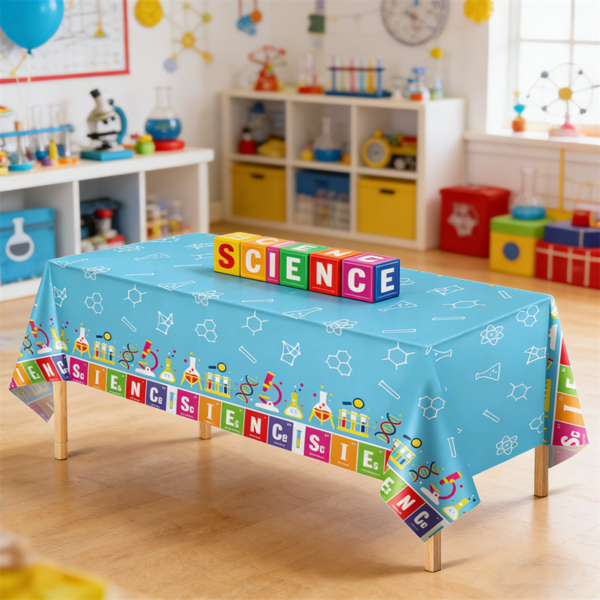 1/3pcs Science Tablecloth Party Supplies Scientist Theme Birthday Party Decoration Laboratory Party Tablecloth Scientist Party Decoration 137x274cm