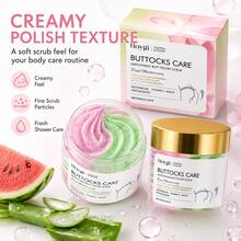 60G Niacinamide Butt Scrub With Watermelon Extract / Chamomile Flower / Aloe Vera Leaf Extract / Centella Asiatica Leaf Extract / Niacinamide Extract, Cleanses Skin Keratin, Moisturizes And Improves Rough Buttocks To Smooth And Refined - Watermelon - View 2