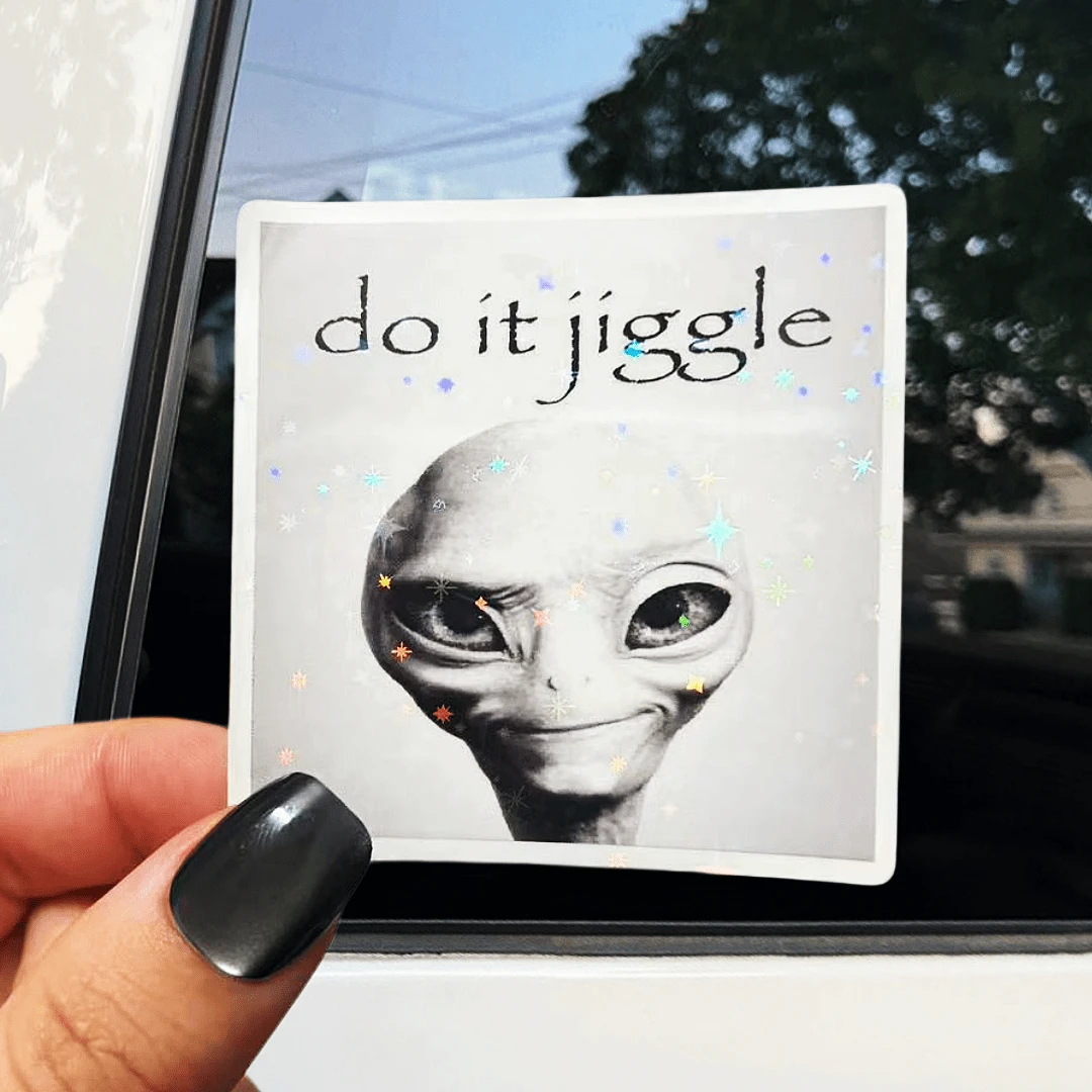 Stiker Lucu Alien Goyang-goyang, Stiker Dekoratif Unik dan Personal, Stiker Vinyl Tahan Air - Permukaan Matte Tahan Lama, Stiker Bumper Perekat Sendiri, Cocok untuk Mobil, Jendela, Laptop, Truk, Botol Minum - Desain Serbaguna dan Tahan Lama, Stiker Mobil - vinil - View 1
