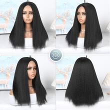 12/18/26 Inch Classic Yaki Synthetic Short Straight Bob Wig, Black Fluffy Straight Hair, Natural Black Bob Wig For Women, Perfect For Everyday Wear And Natural Bob Hairstyle - Black - View 2