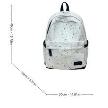 LECEY Fashion Casual Large Capacity Backpack - White - View 8