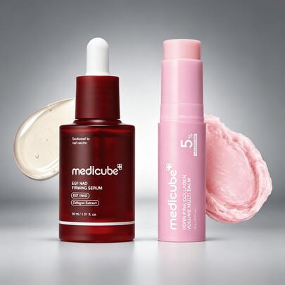 Medicube Anti-Aging Duo Set, EGF NAD Firming Serum + PDRN Pink Collagen Volume Multi Balm, Boost Collagen Production, Lift & Plump Saggy Skin, Reduce Fine Lines & Wrinkles