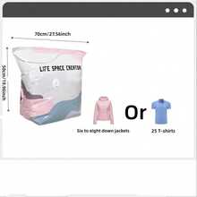 1/6pcsNo-Pump Vacuum Storage Bags, 2026 New Cube Compression Space Saver Bags, Upgrade LargeStorage Compression Bags No-Pump 3D VacuumStorage Bags For Clothes, Comforters, Blankets - Multicolor - View 9