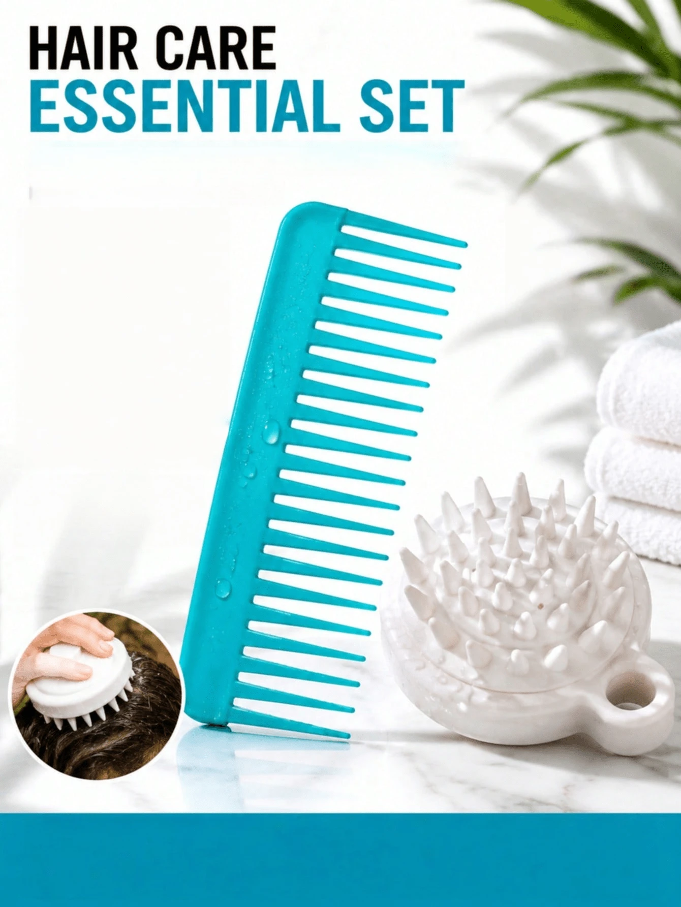 Wide Tooth Detangling Comb For Curly And Wet Hair, Anti-Frizz Hair Brush, Soft Scalp Shampoo Brush, Hair Styling And Care Tool, Cosmetic Accessory For Women And Girls, Back To School, Holiday Gift, Travel Essential, Hair Accessory - Multiple Styles - View 1