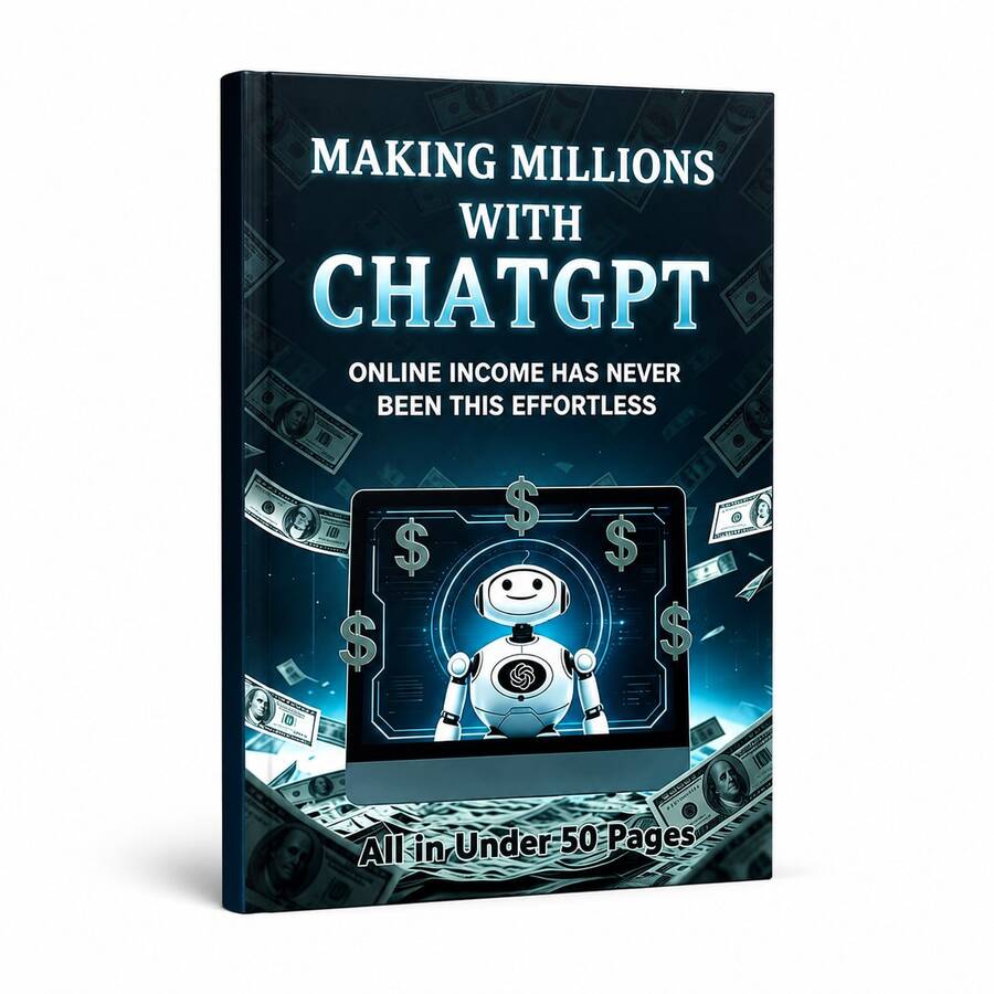 Guía Creativa de Ingresos Online con IA de ChatGPT, Portada de Robot Futurista, Manual de Inspiración de Prompts para Creadores, Estudiantes y Trabajadores Digitales - A-colorido - Ver 1