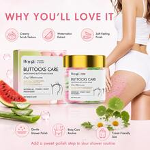 60G Niacinamide Butt Scrub With Watermelon Extract / Chamomile Flower / Aloe Vera Leaf Extract / Centella Asiatica Leaf Extract / Niacinamide Extract, Cleanses Skin Keratin, Moisturizes And Improves Rough Buttocks To Smooth And Refined - Watermelon - View 8