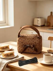Borsa pranzo con design a fiocco per donne & ragazze - Design con apertura ampia e cerniera, facile accesso, portatile & pratica; Adatta per lavoro, ufficio, scuola, picnic & viaggi; Borsa riutilizzabile per pasti per studenti & professionisti - Multicolore - Visualizzare 13