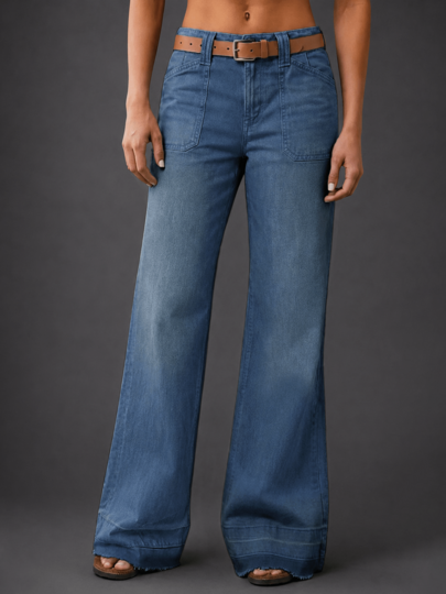 New Women's Wide Leg Denim Pants, High-Quality Fashion Casual Trousers, Comfortable & Fitting, Suitable For All Seasons, Versatile For Daily Wear Spring