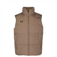 UNDER ARMOUR 男士冬季保暖舒適休閒運動羽絨背心 - 深卡其 - 查看 1