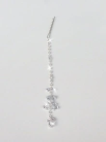 Fashionable And Elegant Hair Accessory, Forehead Decorative Pendant Hair Clip, Bridal Accessory - Silver - View 2