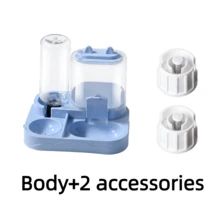 自動貓咪餵食器與飲水器套組，2合1重力式寵物餵食站，700ML食物容器與400ML水瓶，自動補給貓碗，易於清洗，適合室內貓與小型犬 - 1公升 - 查看 10