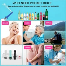 1/2 Pezzi Rubinetto Portatile per Toilette - Doccia da Viaggio Universale, Adatto per Tutte le Bottiglie da Toilette. Nascosto, Tipo Mini, Adatto per Anziani, Uso Personale, Portatile, Igiene Post-Operatoria, Emorroidi, Igiene, Gravidanza e Parto - multicolore - Visualizzare 11