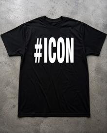 Unisex Pure Cotton T-Shirt, Y2K Style, Casual Men's Crew Neck Top, Slightly Stretchy Fabric - Black 2 - View 1