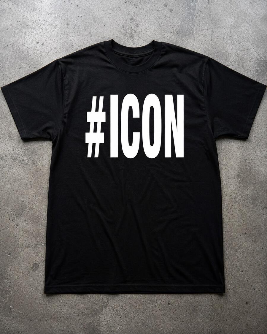 Unisex Pure Cotton T-Shirt, Y2K Style, Casual Men's Crew Neck Top, Slightly Stretchy Fabric - Black 2 - View 1