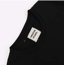 Creative Studio Graphic Tee Unisex Oversized T-Shirt Casual Streetwear Crew Neck Short Sleeve Loose Fit EST.2026 - 手 - 查看 3